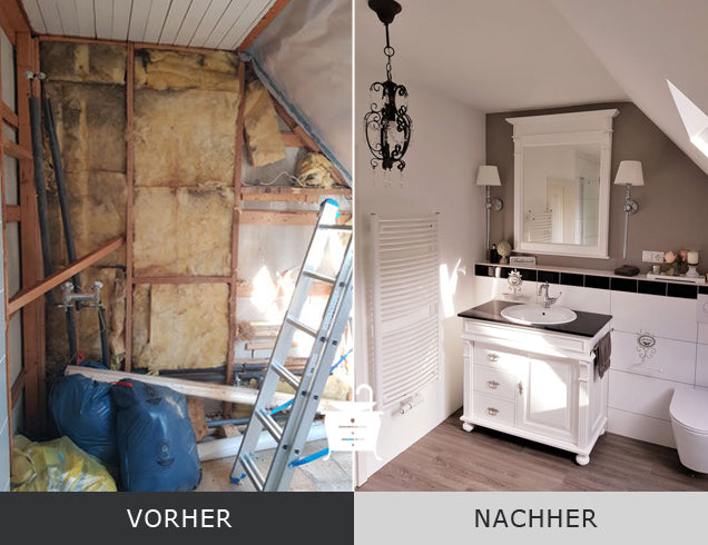 Vorher-Nachher Renovierungen der Badezimmer