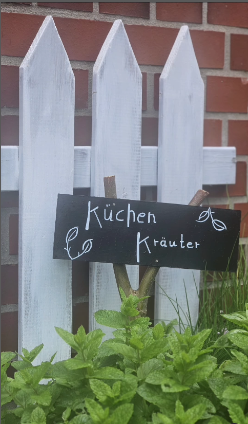 Schild für Kräutergarten selbstgemacht