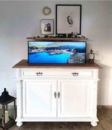 TV dresser: TV lift on the move