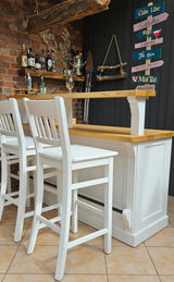 "James" - Massivholz Bar, Landhaus Stil 180 cm