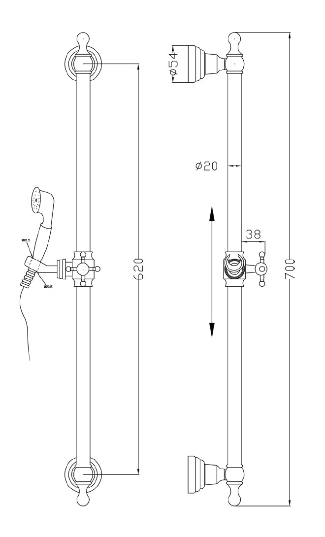 Jora- Landhaus Dusch-Set 3 teilig