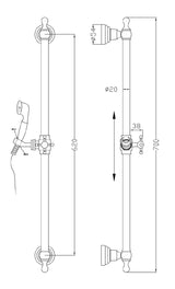 Jora- Landhaus Dusch-Set 3 teilig