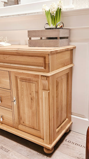 "Kjer" oak country house chest of drawers solid wood Scandinavian