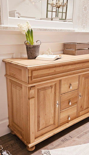 "Kjer" oak country house chest of drawers solid wood Scandinavian