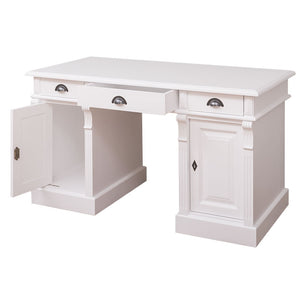 "Lagoon" - Elegant country house desk, in Wilhelminian style ,Country house furniture solid wood white