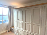 "Majvi" Individual country house fitted wardrobes, solid wood, Scandinavian