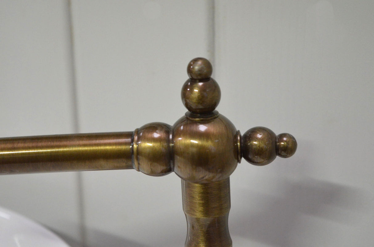 Mosel bronze large - Faucet in antique brass look, single lever mixer bronze in country house style