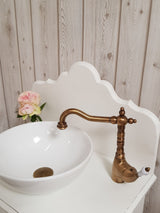 Mosel bronze small - antique-look single lever mixer tap antique brass look in country house style