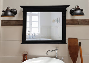 Nerom - Black wooden mirror in Wilhelminian style