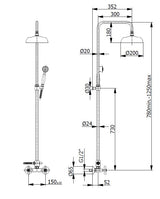 Sanderson chrome - Matching nostalgic rain shower