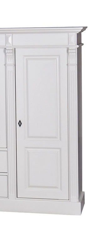 Sébornet - Elegant country house cabinet Vertiko made of solid wood in white