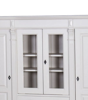 Sébornet - Elegant country house cabinet Vertiko made of solid wood in white