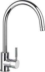 Tajo - modern, curved large mixer, single lever mixer chrome